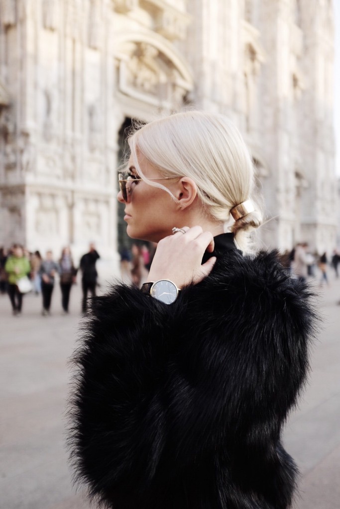 Italian Leather and Fur Milan Italy Fall 2015 street style // Charleston Fashion Blogger Dannon Like The Yogurt