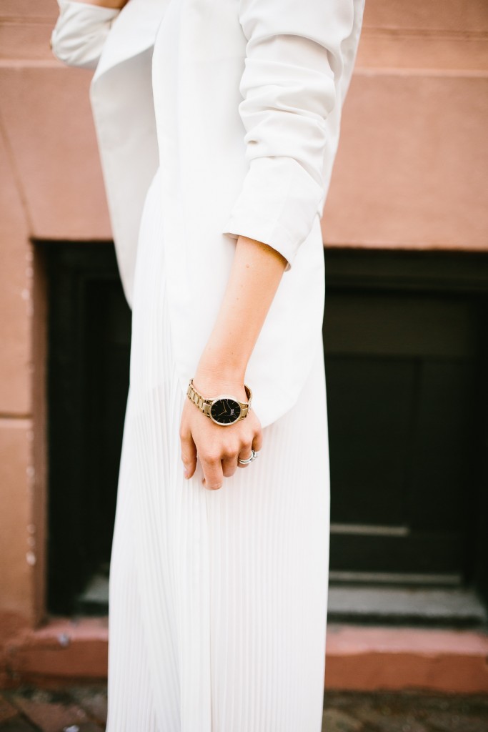 Nicole Vienna Soir N79 Link Gold Watch Black Marble Face // Charleston Fashion Blogger Dannon Like The Yogurt