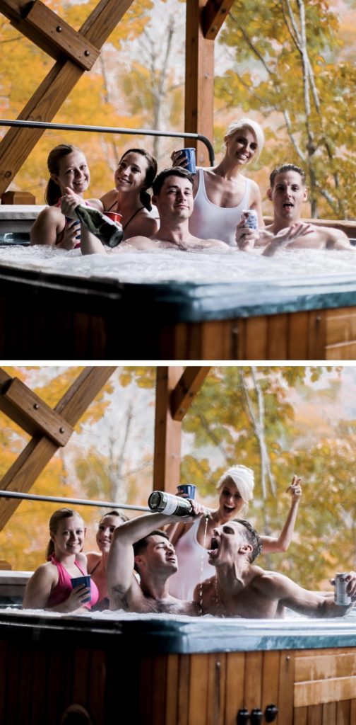 Mountain Weekend Fall in Maggie Valley NC lake junaluska Asheville North Carolina Brewery bonfire nights s’mores chili log cabin autumn retreat friends hot tub Charleston Fashion Blogger Dannon Like The Yogurt