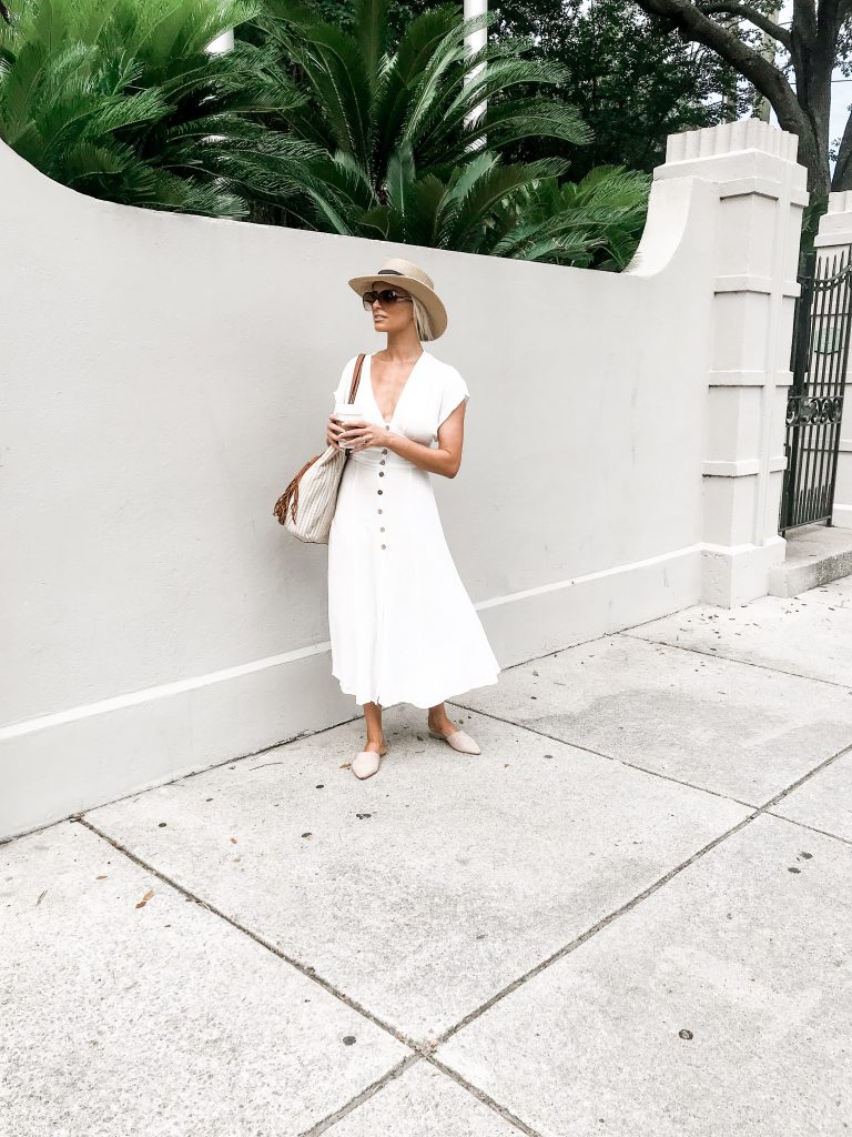 Button Down Midi Dress Forever 21 Fall Autumn street style looks // Charleston Fashion Blogger Dannon K Collard Like The Yogurt